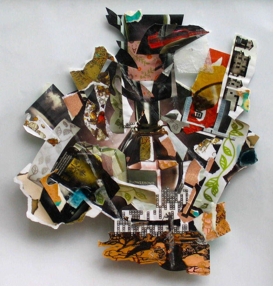 "Flowerbomb" - paper and acrylic, 2006