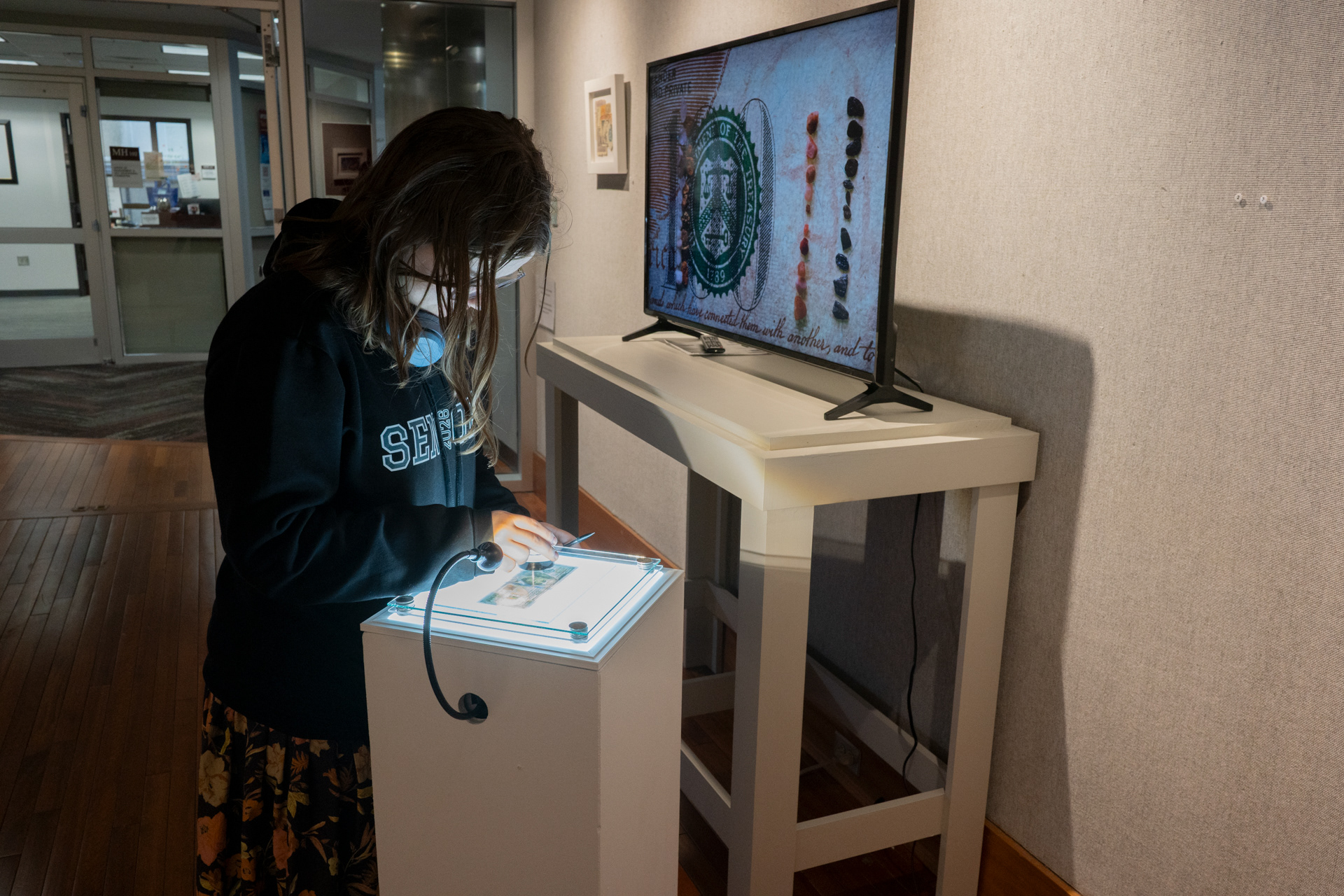 Political Bands (2017, animation set with currency, sand, and gold flakes)