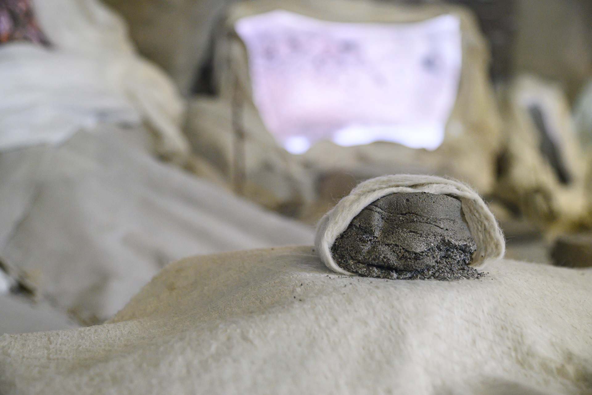 Miniature rock glacier made of sand
