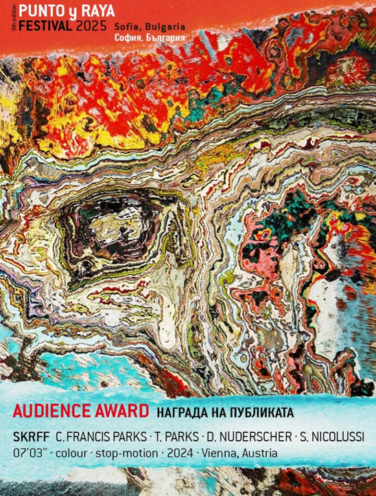 SKRFF wins Audience Award at Punto y Raya Festival!  We are honored the audience responded with such enthusiasm at this festival the celebrates pure abstract animation! 