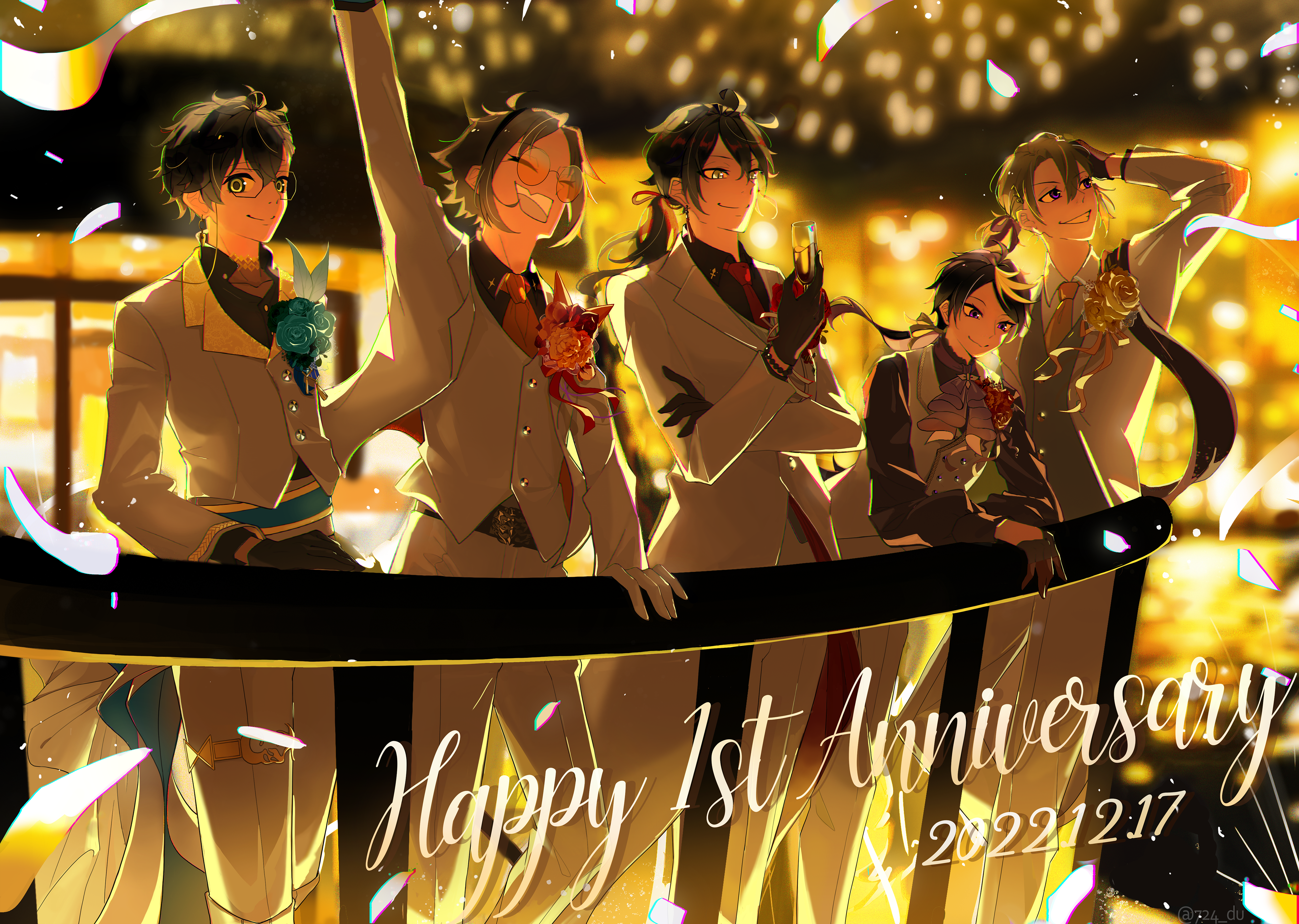 Luxiem happy 1st anniversary NIJISANJI EN VTuber fanart