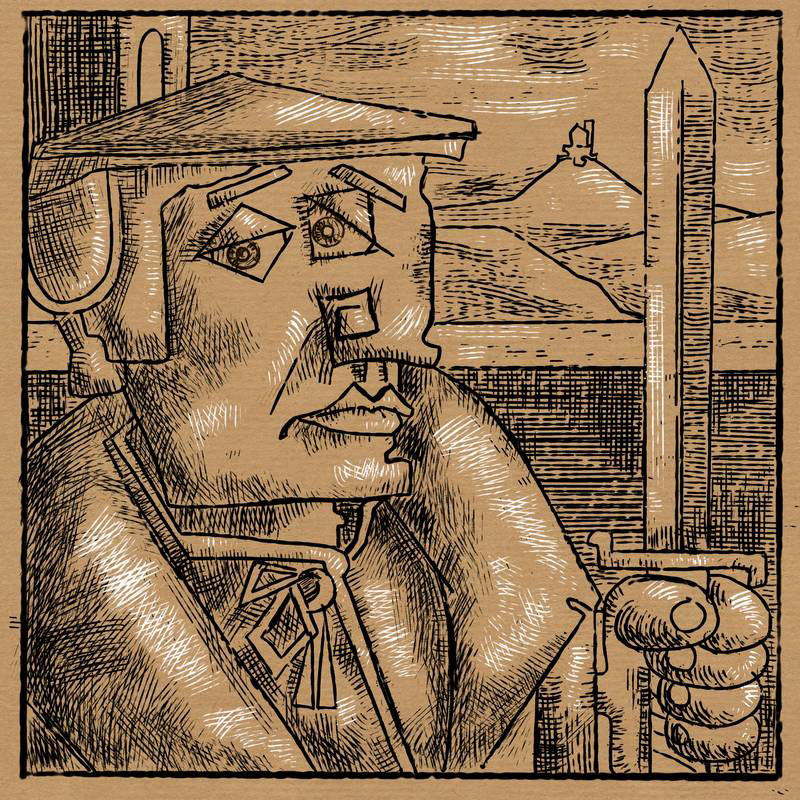 Thomas Müntzer II - Variation Holzschnitt- Digital Art - 2023