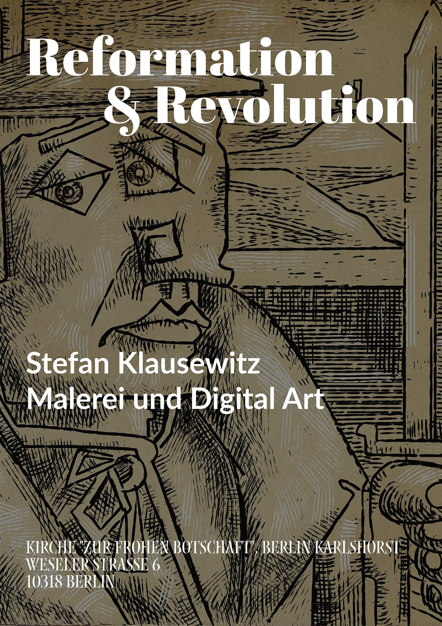 Ausstellungsplakat Reformation & Revolution Berlin 2025 Klausewitz