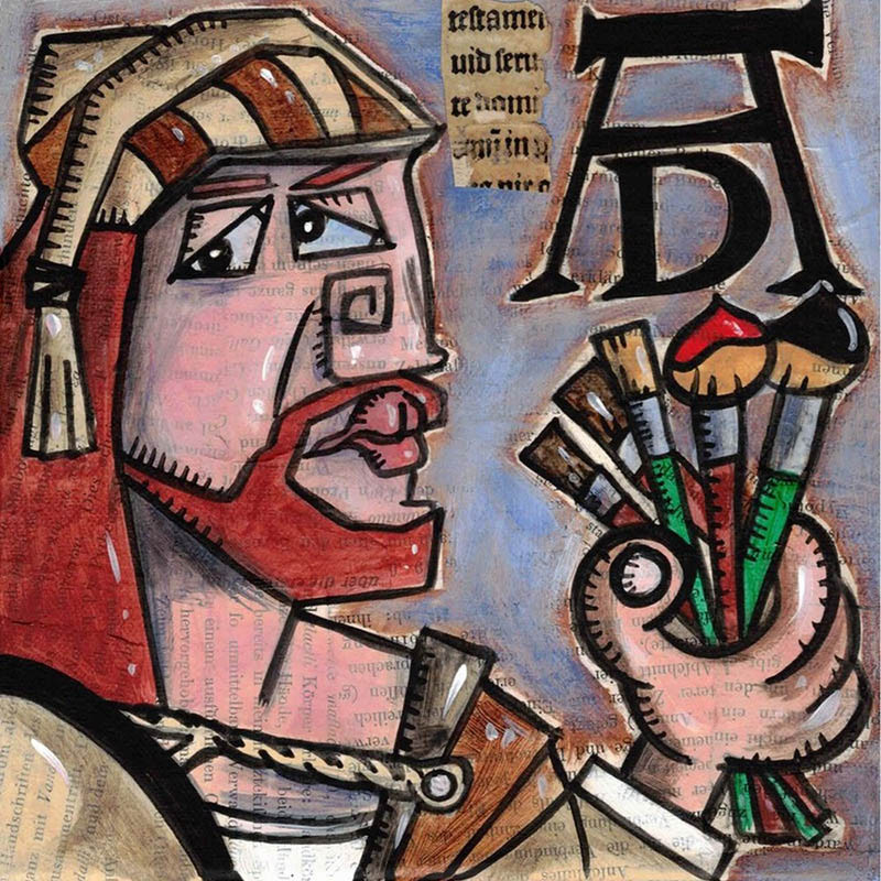 Dürer 550 - Acryl und Collage auf Leinwand - 2021