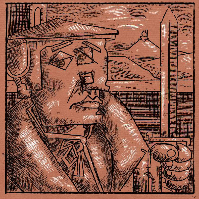 Thomas Müntzer II - Variation Rot - Digital Art - 2023