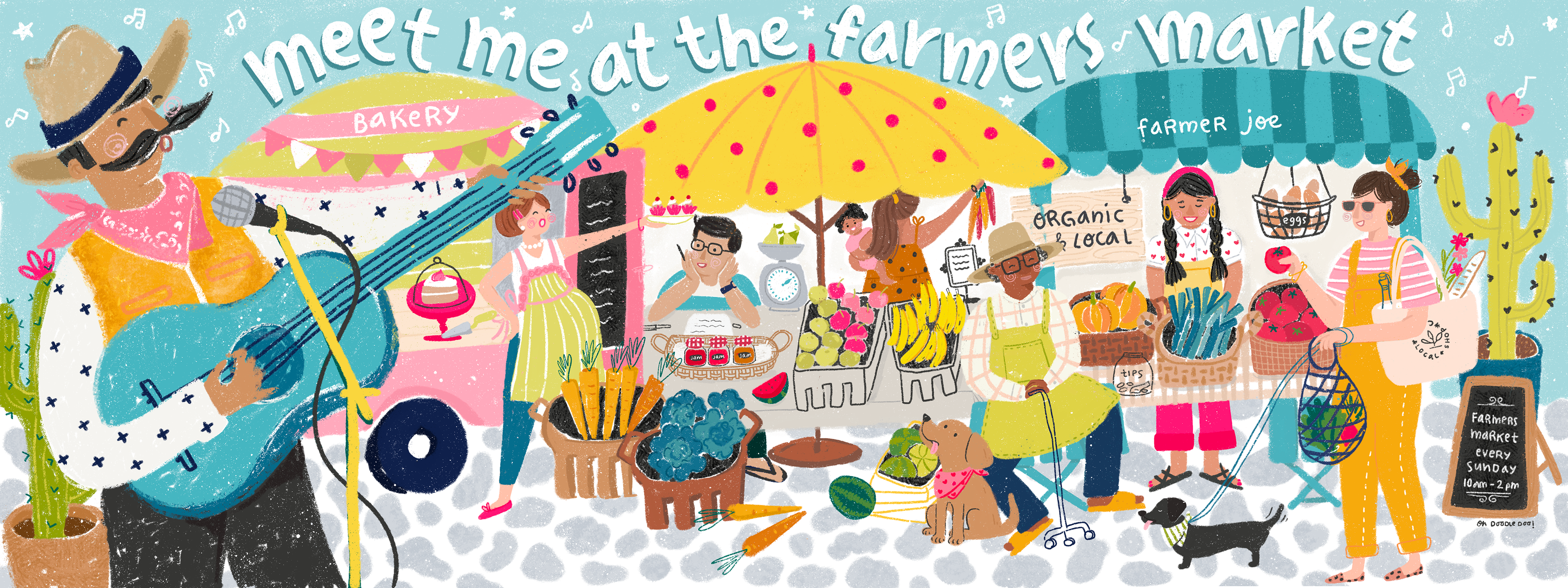 Children's book Illustration - Farmer's market