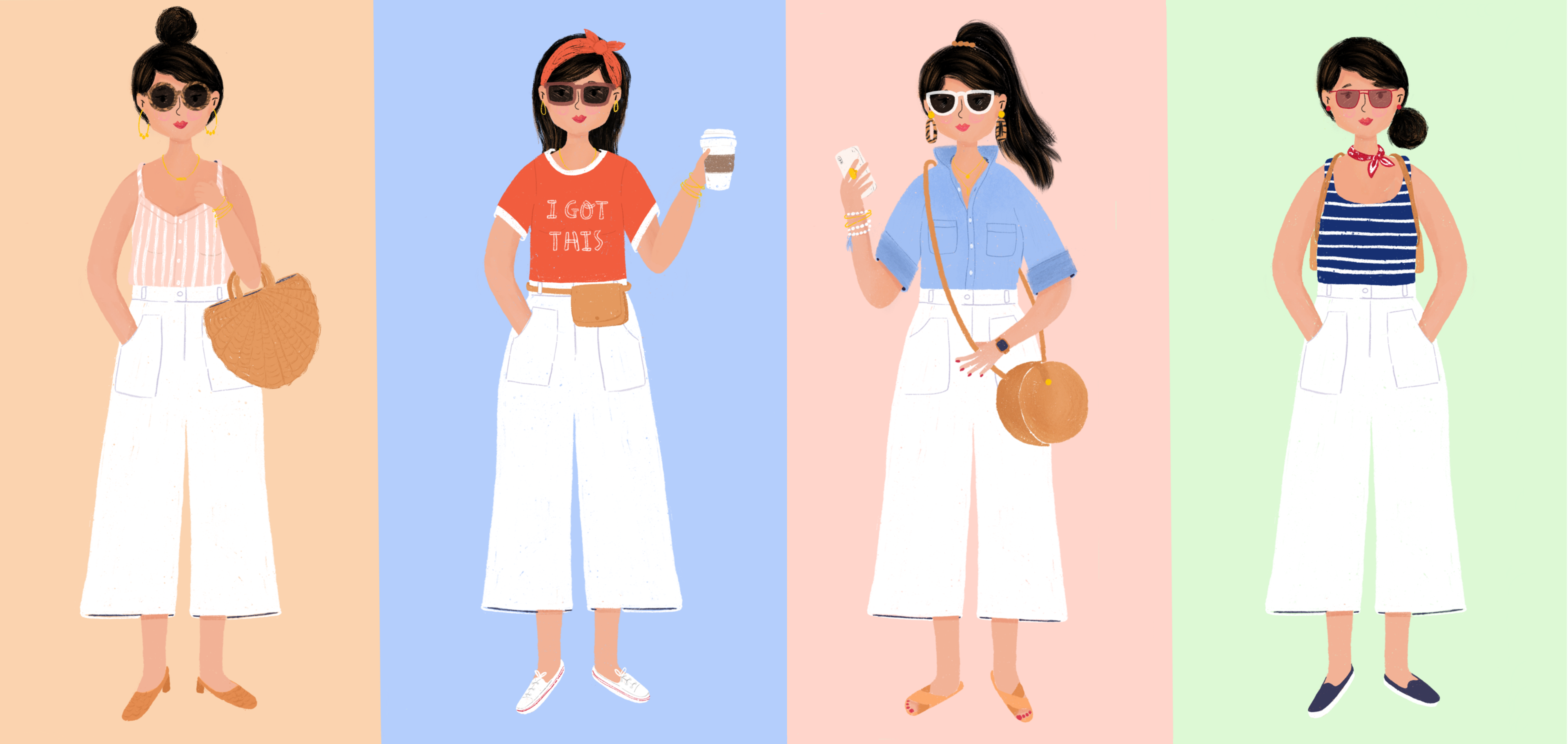 Editorial- How to style wide leg pants