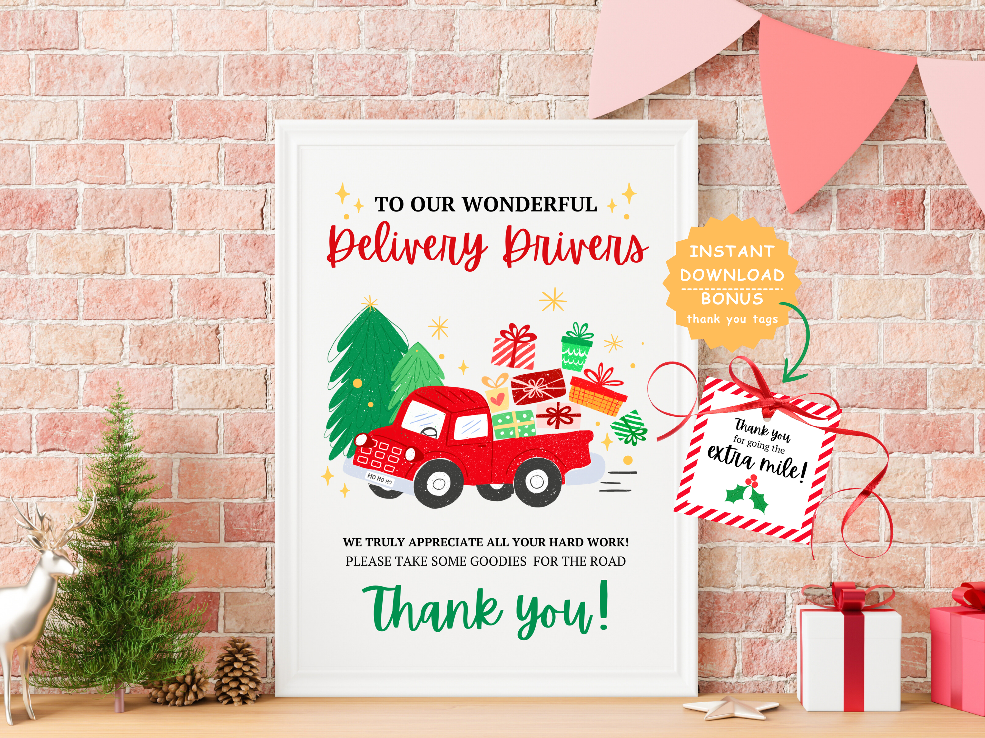 Delivery Driver Thank you Snack Sign