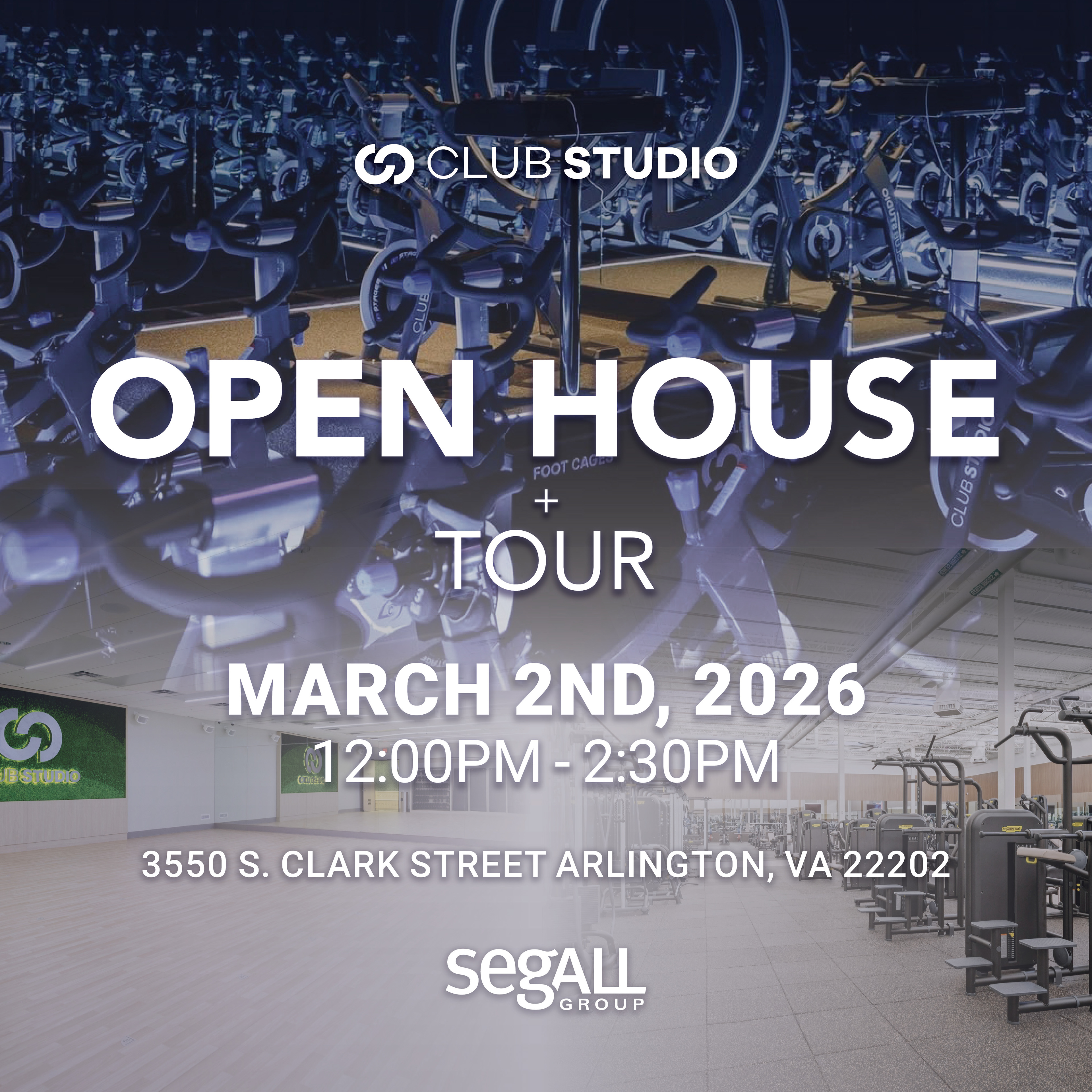 Open House Tour  Email Blast Invitation for Club Studio Location