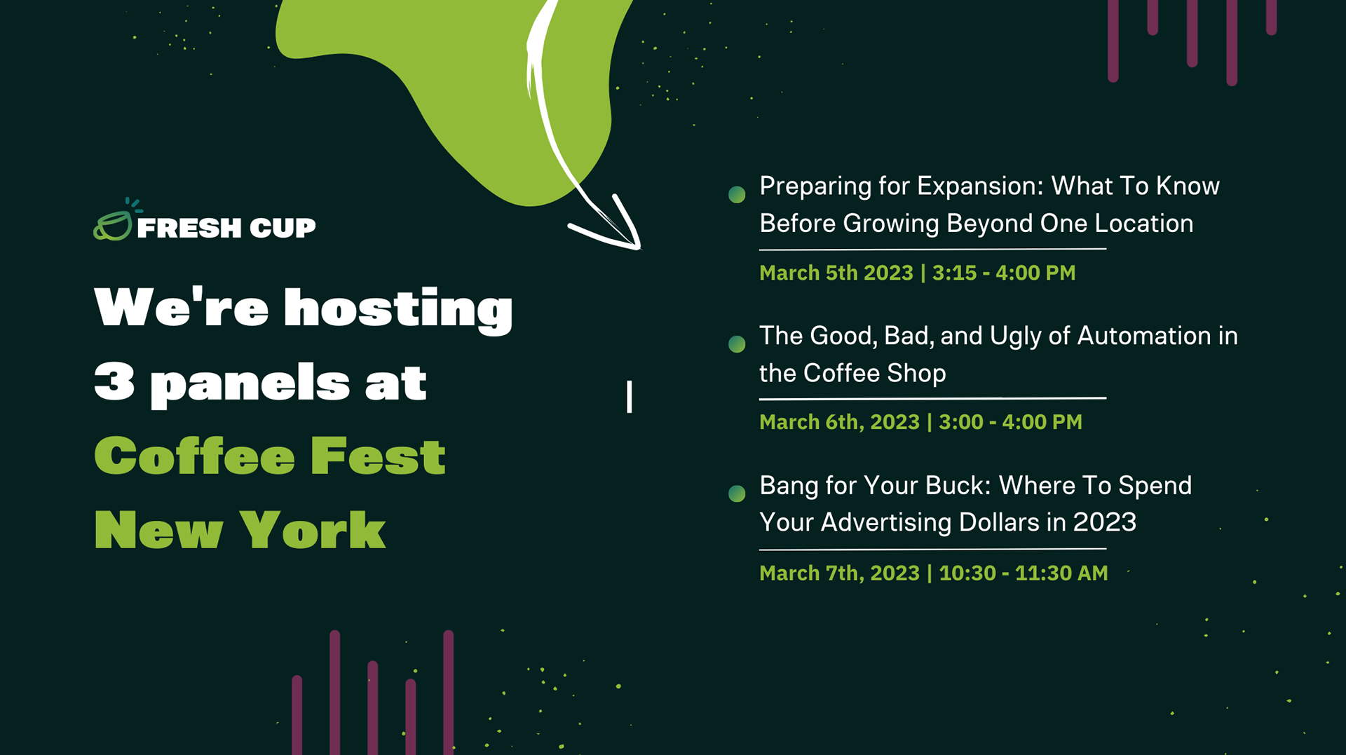 Website Promo for Coffee Fest Panels