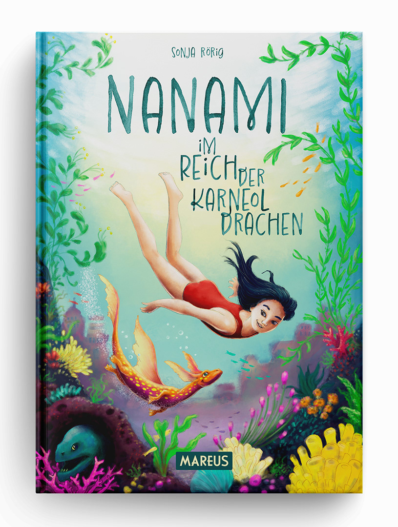 Nanami im Reich der Karneoldrachen - Coverillustration und Titelgestaltung