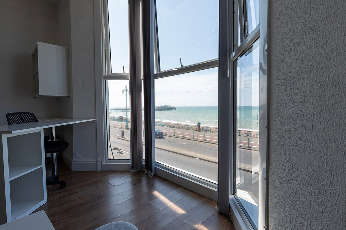 Bay window sea views