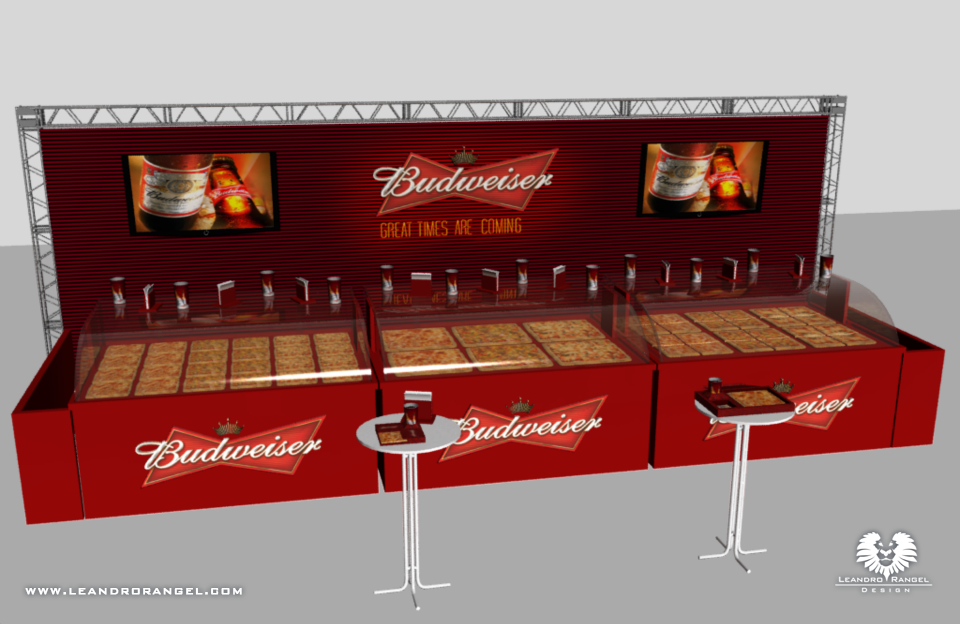 Stand para eventos da Budweiser [estudo]