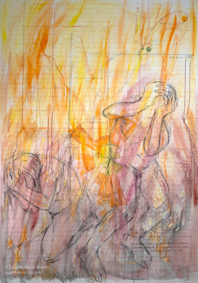 The Expulsion from Eden, Conflagration V. 2, 84" H x 63" W, 2022