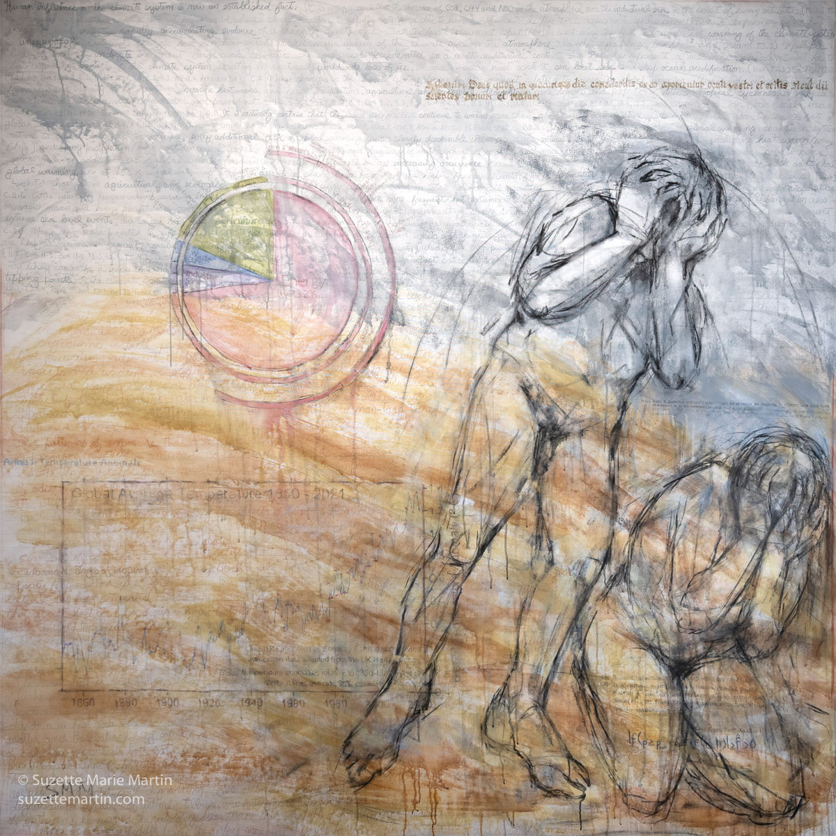 Expulsion from Eden, Drought V. 1. 84" H x 84" W, 2022.
