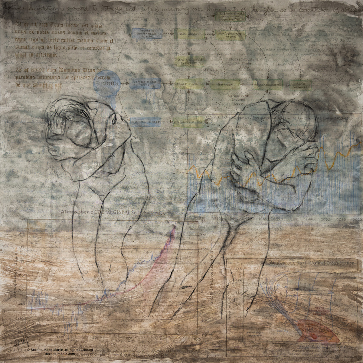 Expulsion from Eden, Deluge V. 2. 84" H x 84" W, 2024.