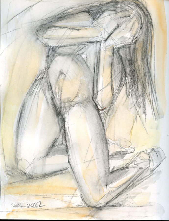 Study for Eve, 9.5" H x 7.5" W