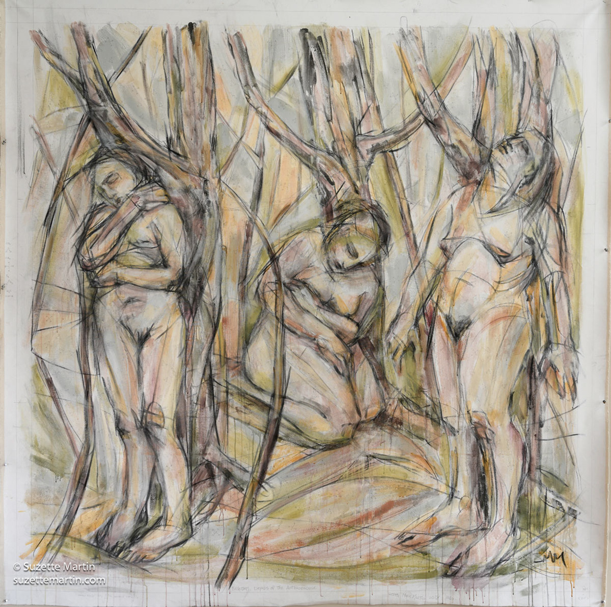 Requiem, Dryads of the Anthropocene. 84” H x 84” W