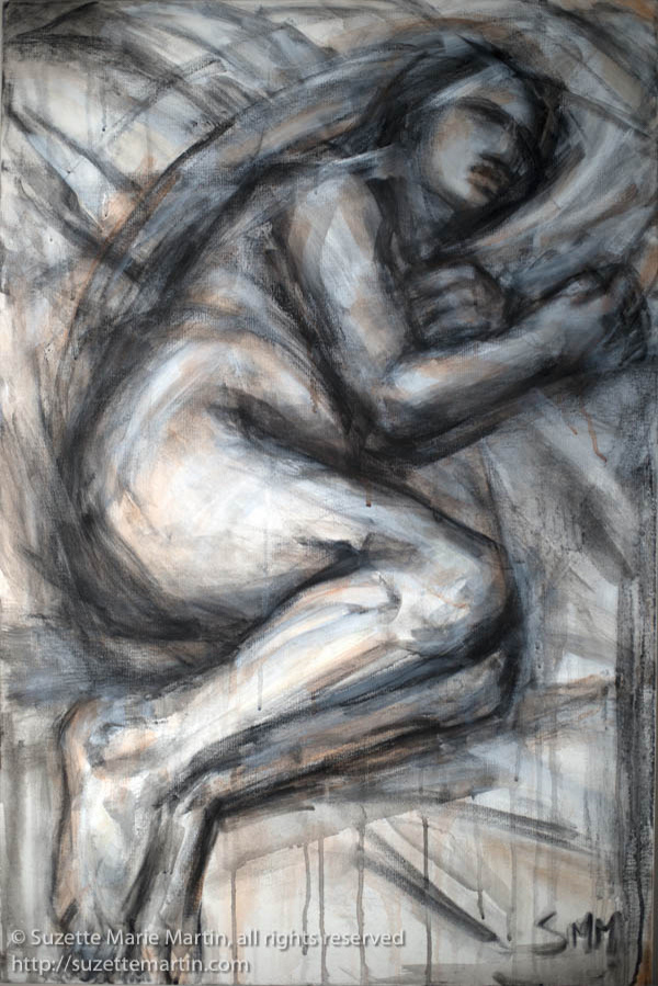 Sleeping Together/Sleeping Alone Diptych Series: Figure Ten