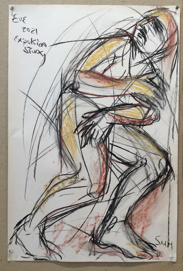 Study for Eve, 36" H x 22" W