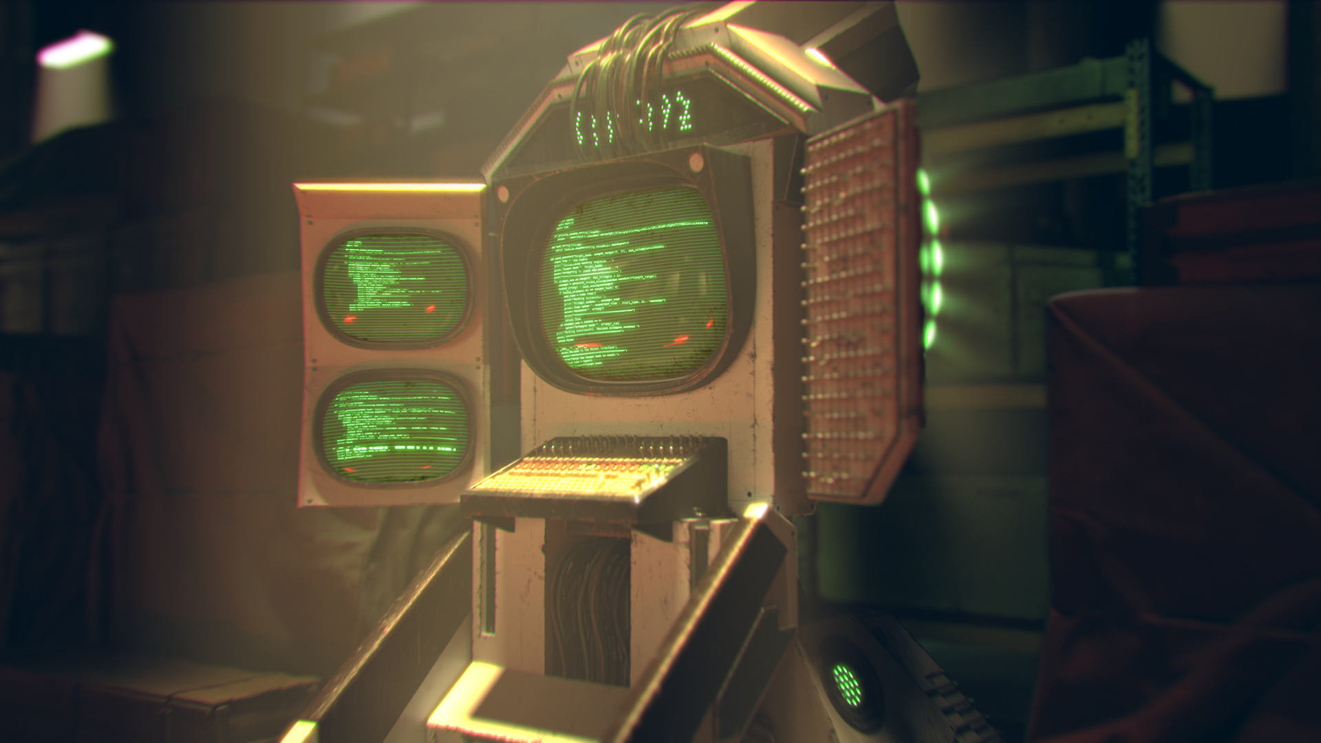 Color correction, defocus, glow