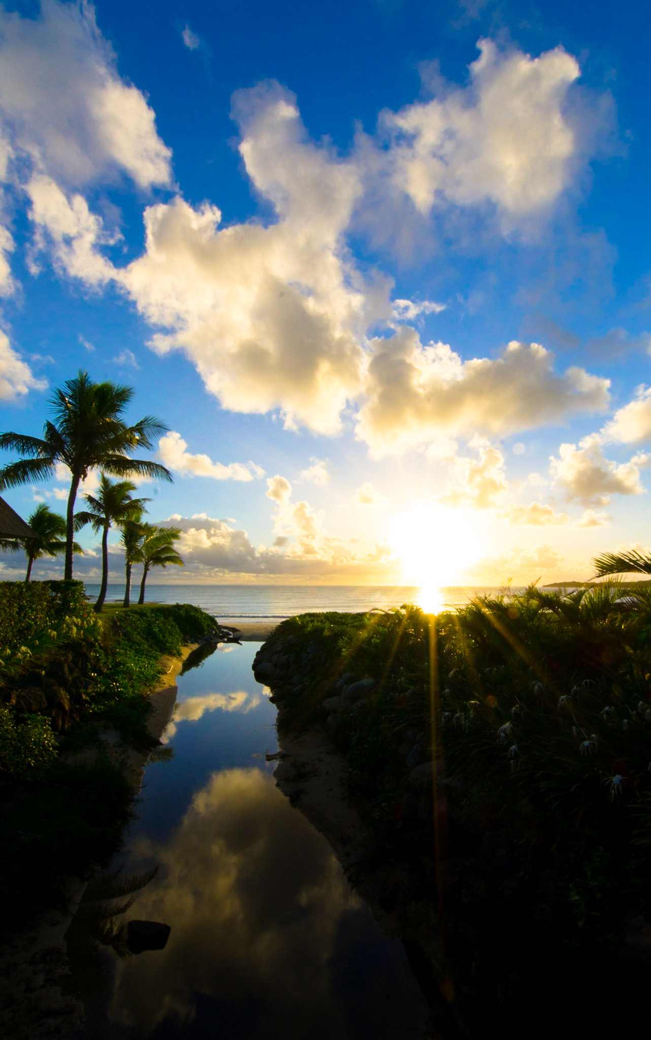 Sunset at Natadola beach, Fiji