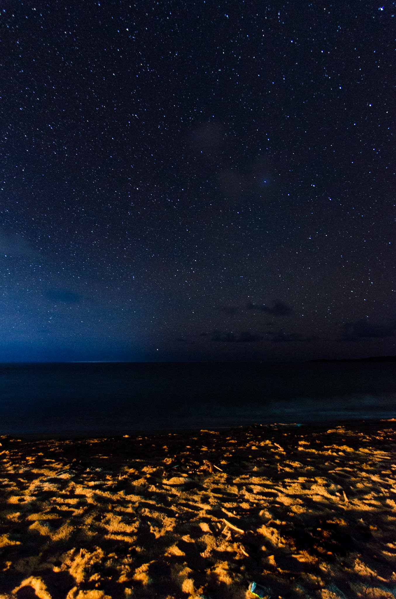Starscape over Natadola beach, Fiji