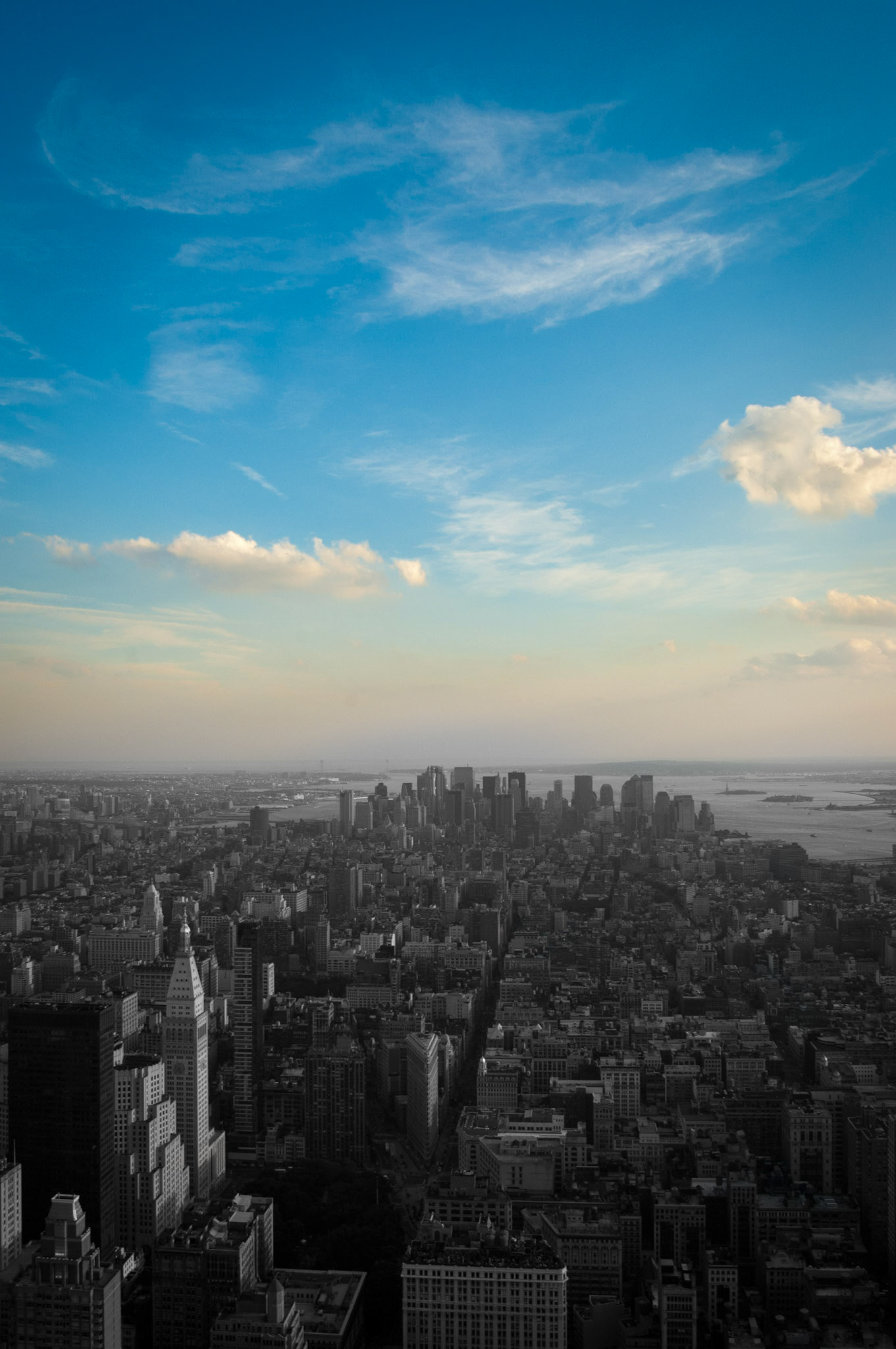 Looking out across New York city