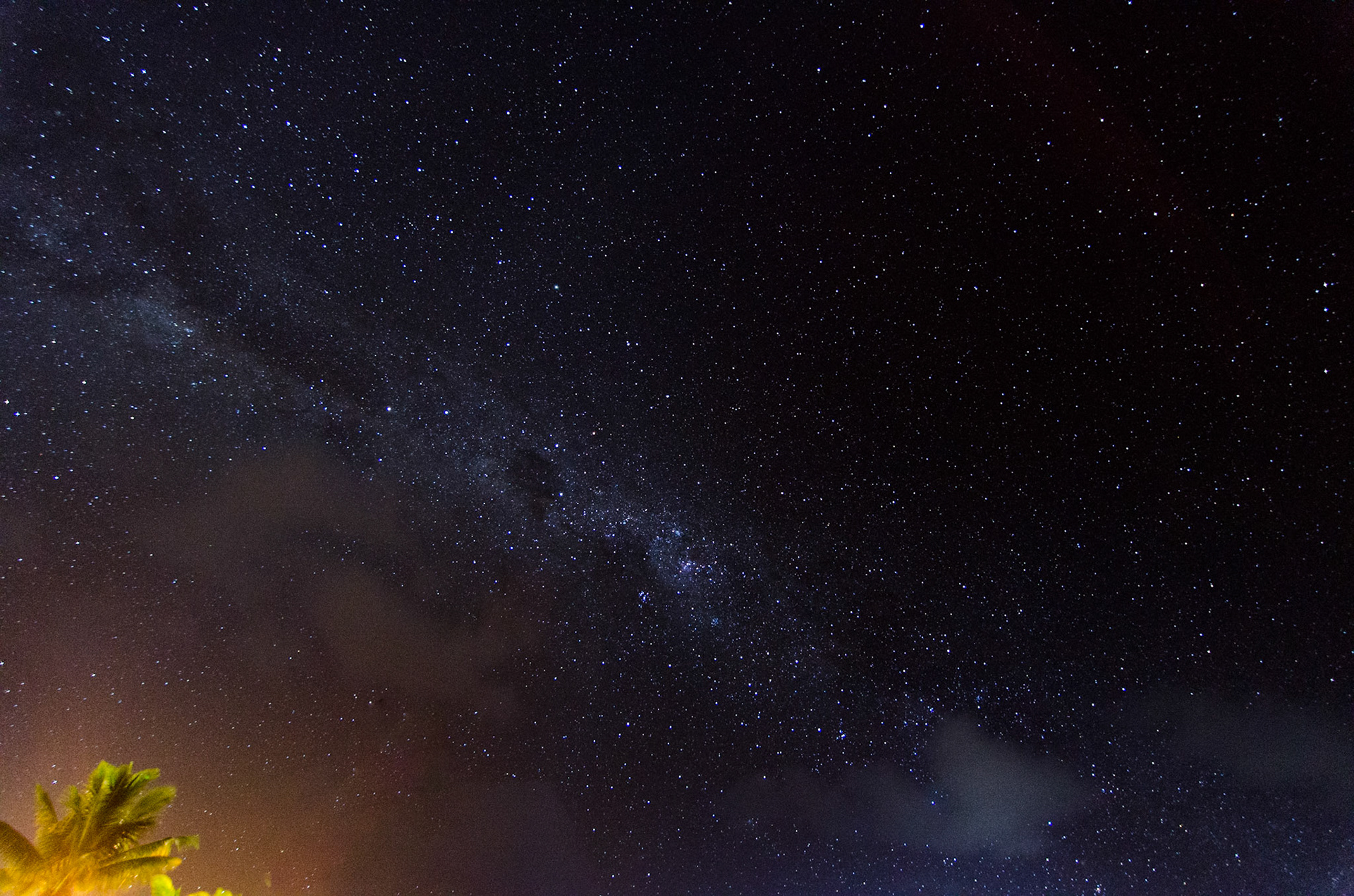 Starscape over Natadola beach, Fiji