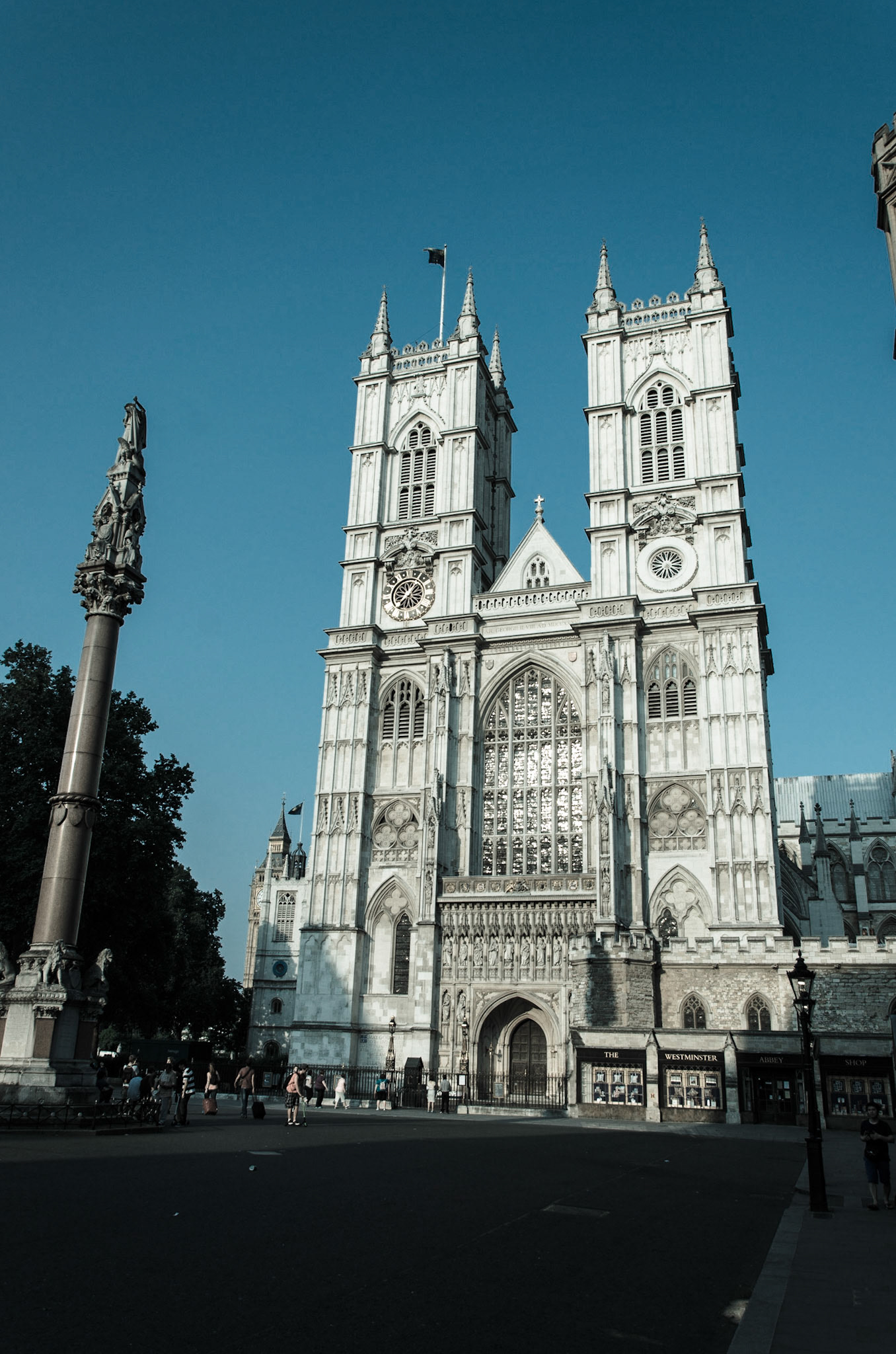 The entrance to Westminster Abbey