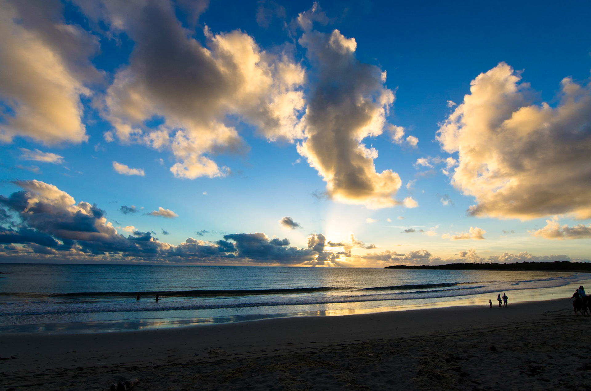 Sunset at Natadola beach, Fiji