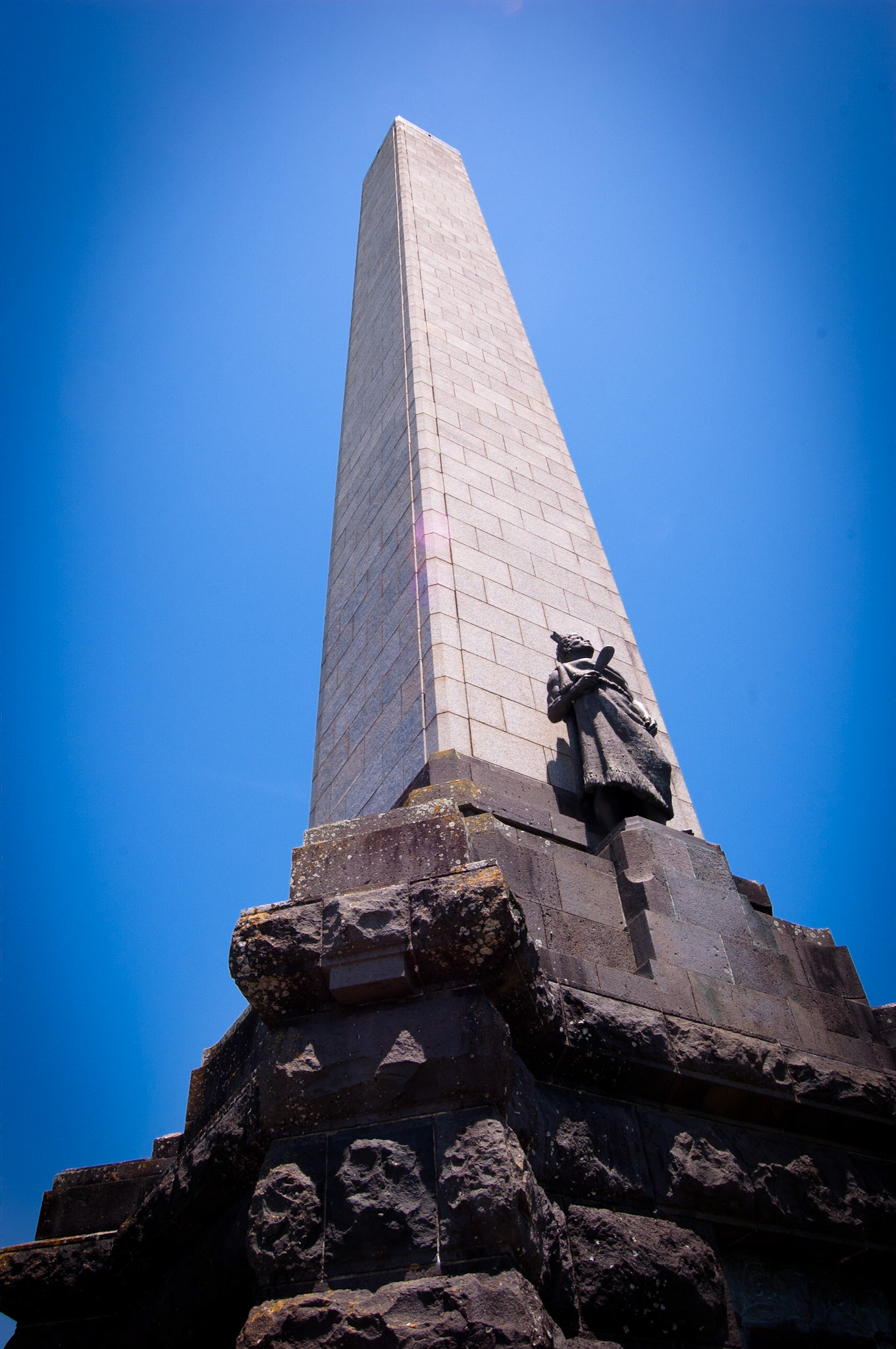 Monument at the top  of One Tree Hill