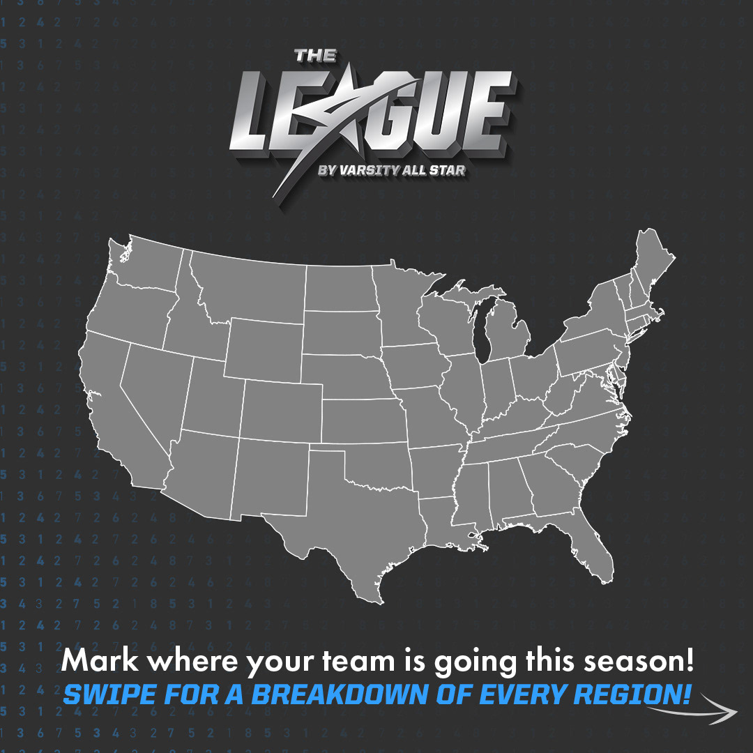 The League info graphic carousel featuring where and when events were happening throughout the season - Slide 1