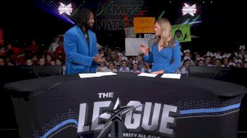 The League desk wrap used during one of our Live shows in 2023