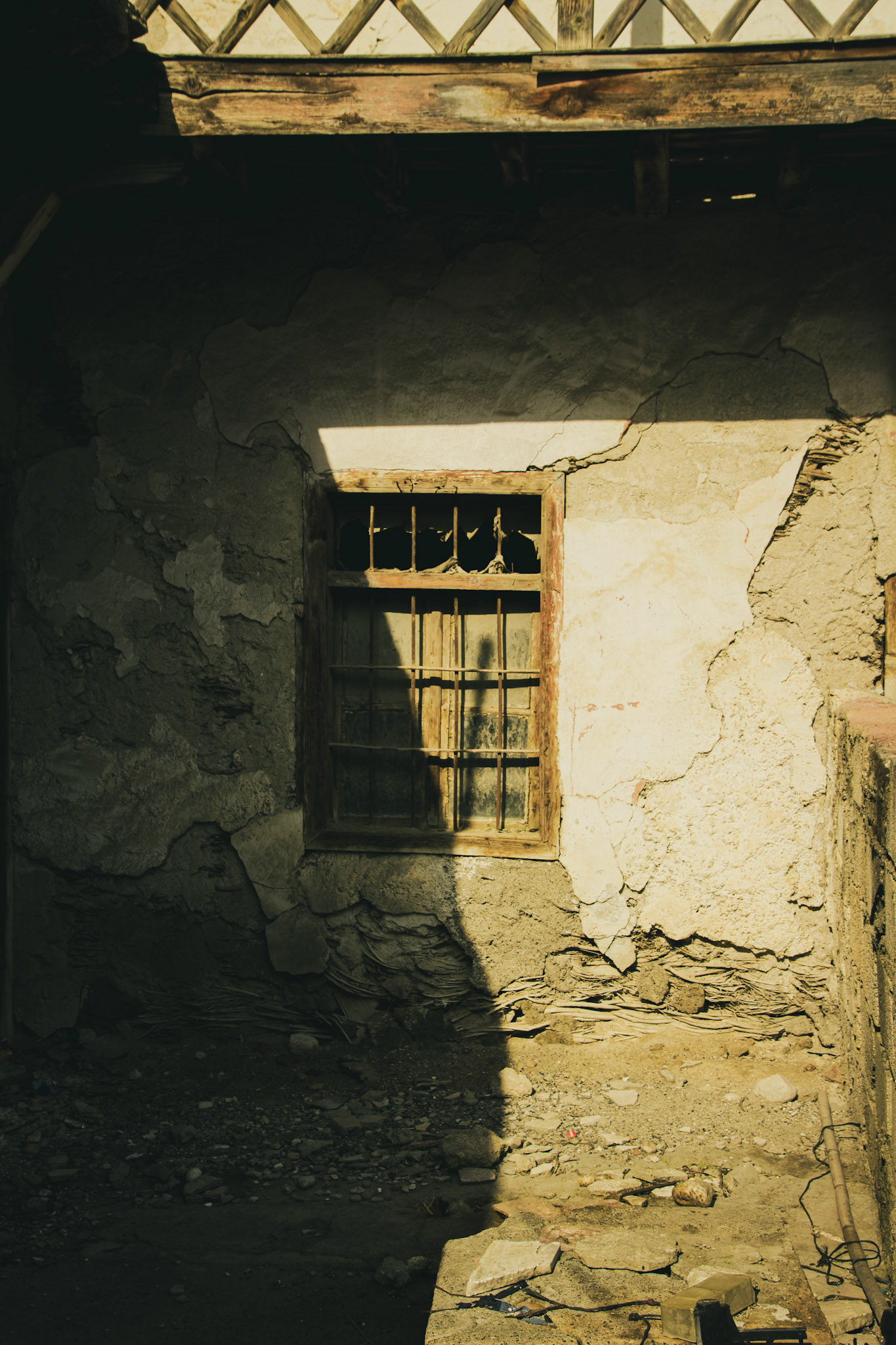 a closed window to the outside world