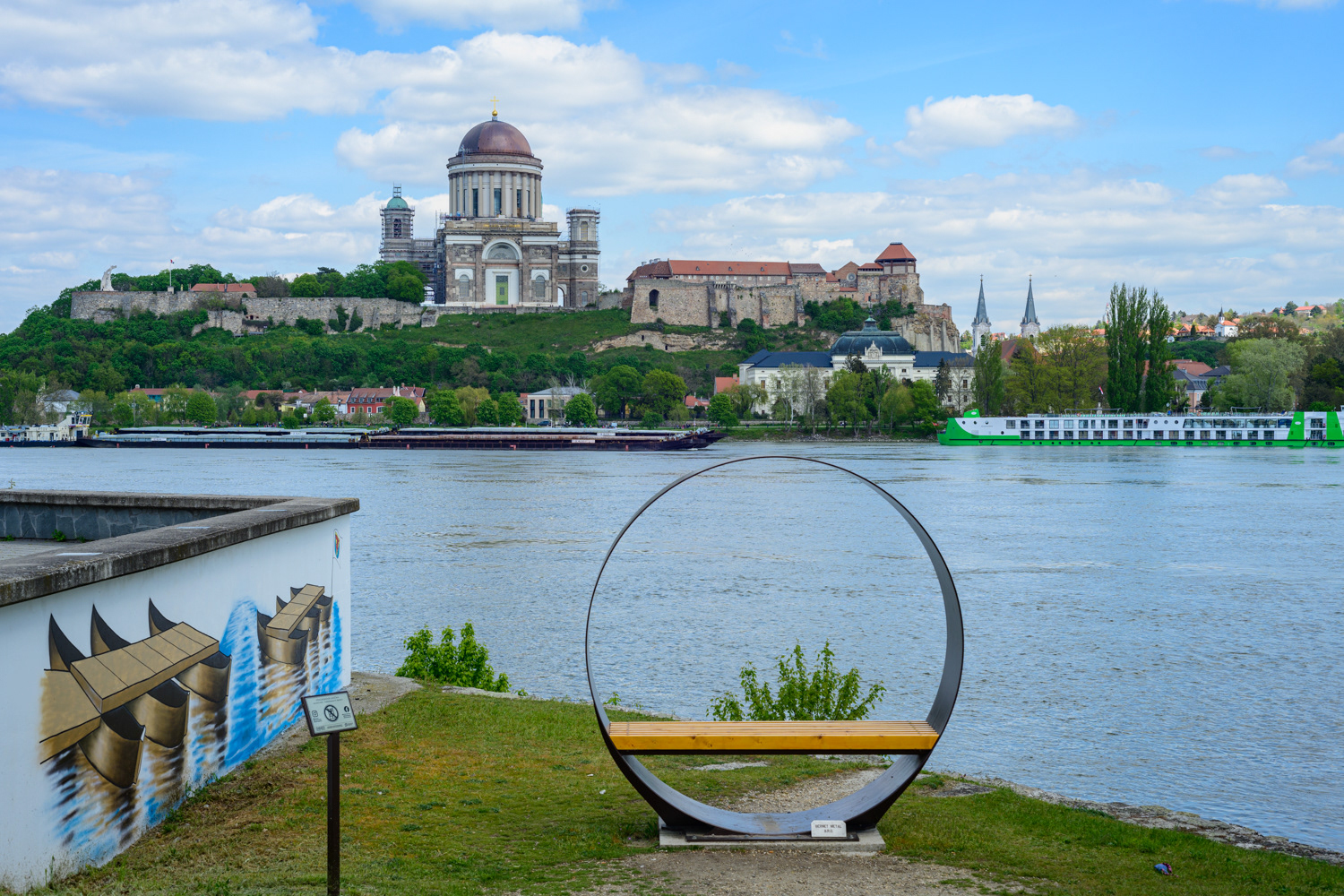 Pontoon Bridge" (site-specific mural), Štúrovo - Slovakia - 2023
