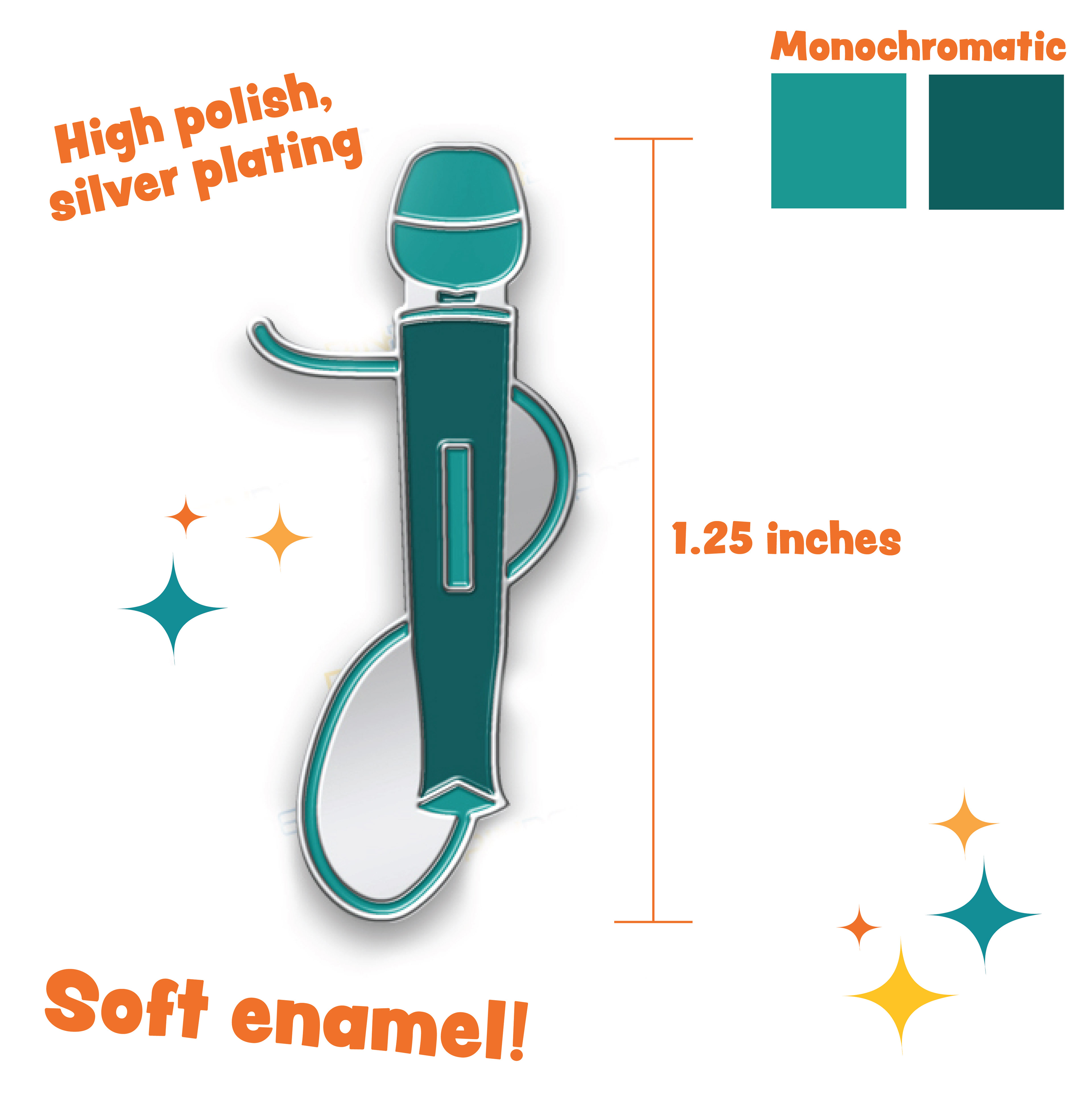 The proof and design for the enamel pin