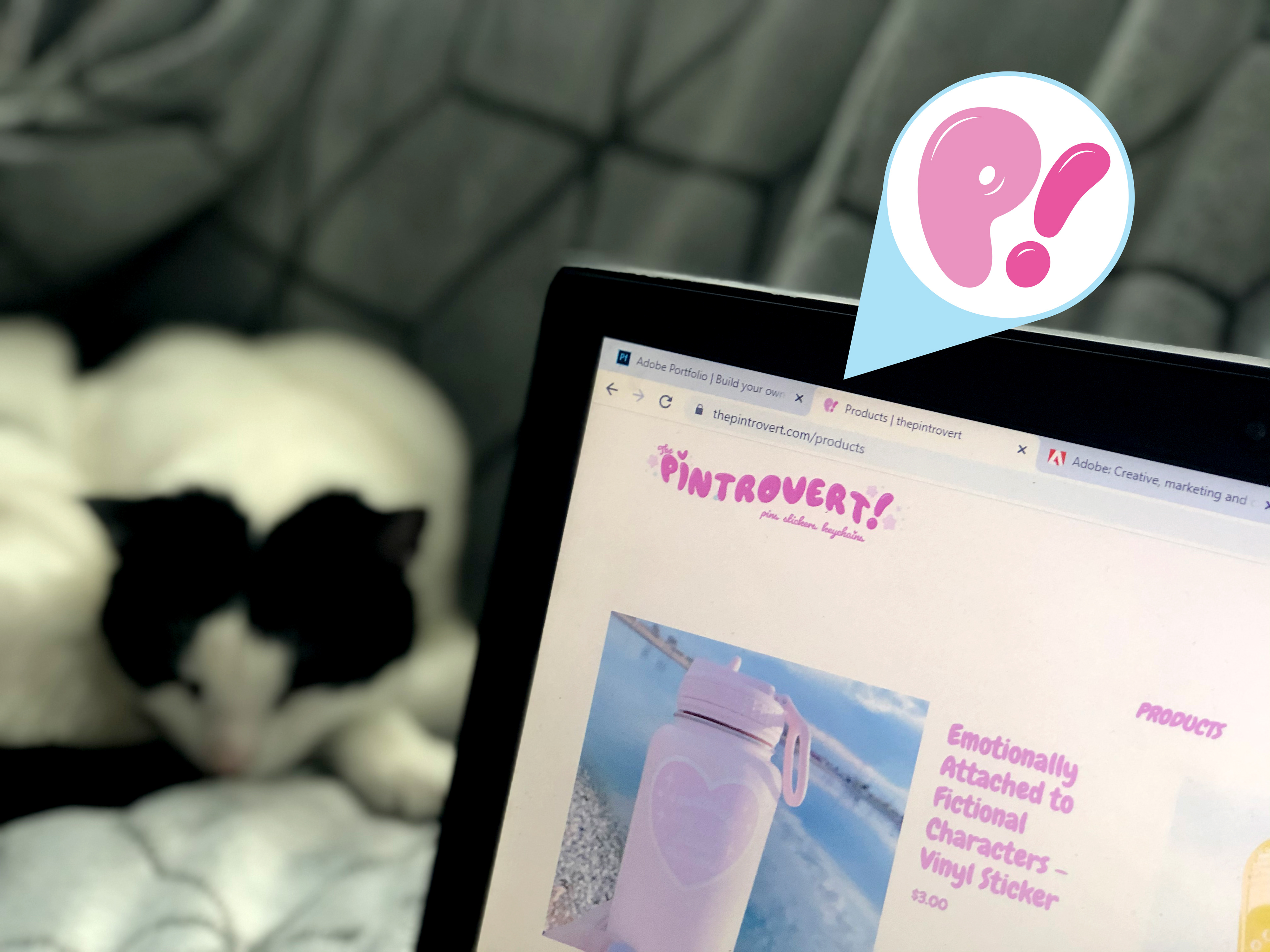 A simplified submark acts as a favicon for a branded web experience.