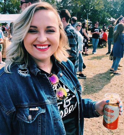 Chloe McElmury sporting "Merde"