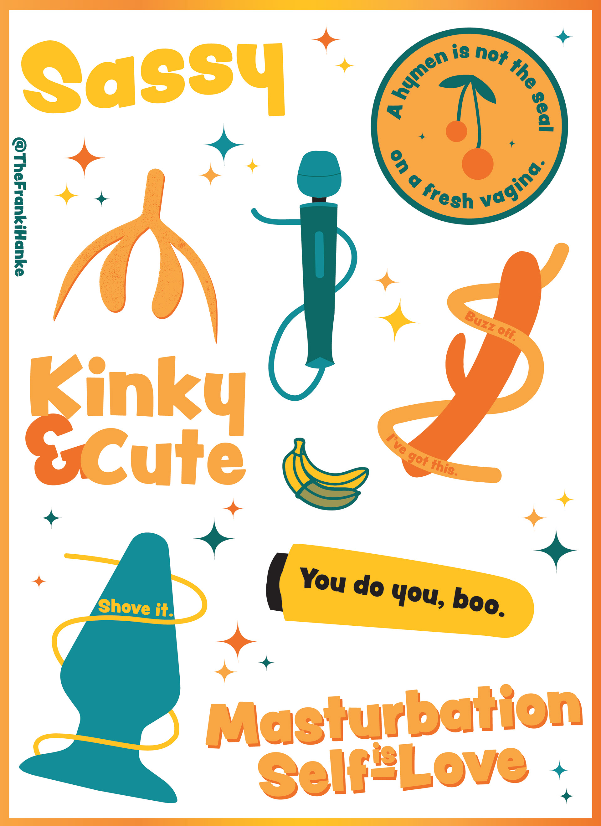 The design for the 8.5 x 11 sticker sheet