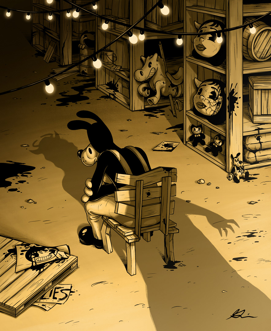 Bendy & the Ink Machine Inspired Game Art Digital Download 