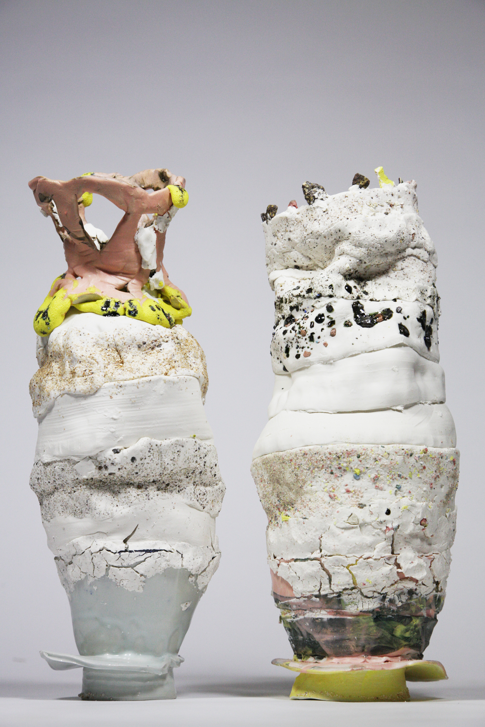 ceramic sculpture, contemporary art, contemporary sculpture, france, art, lowfired ceramics, base temperature, faience, porcelaine, trash, collage, assemblage, anja marschal,, painting, abstract