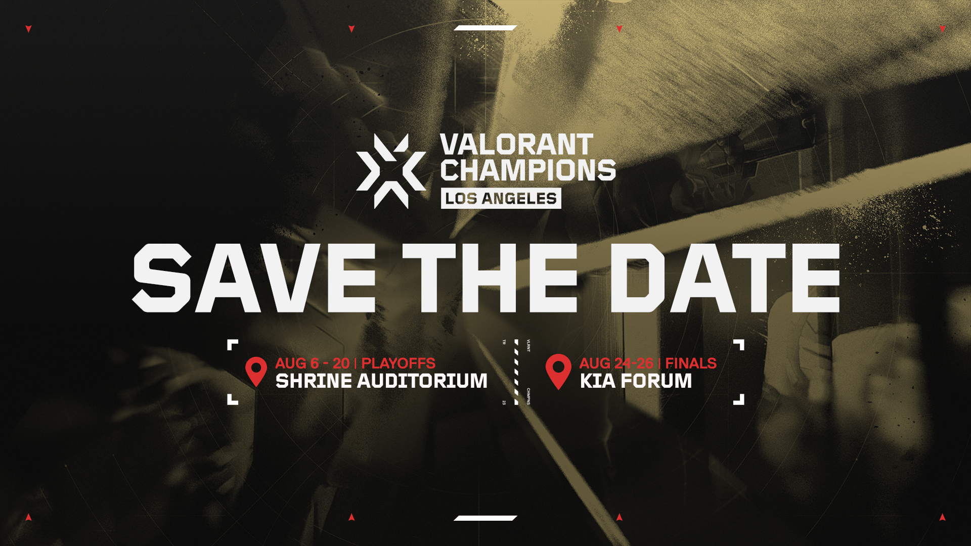 VCT Champions Save The Date social media post