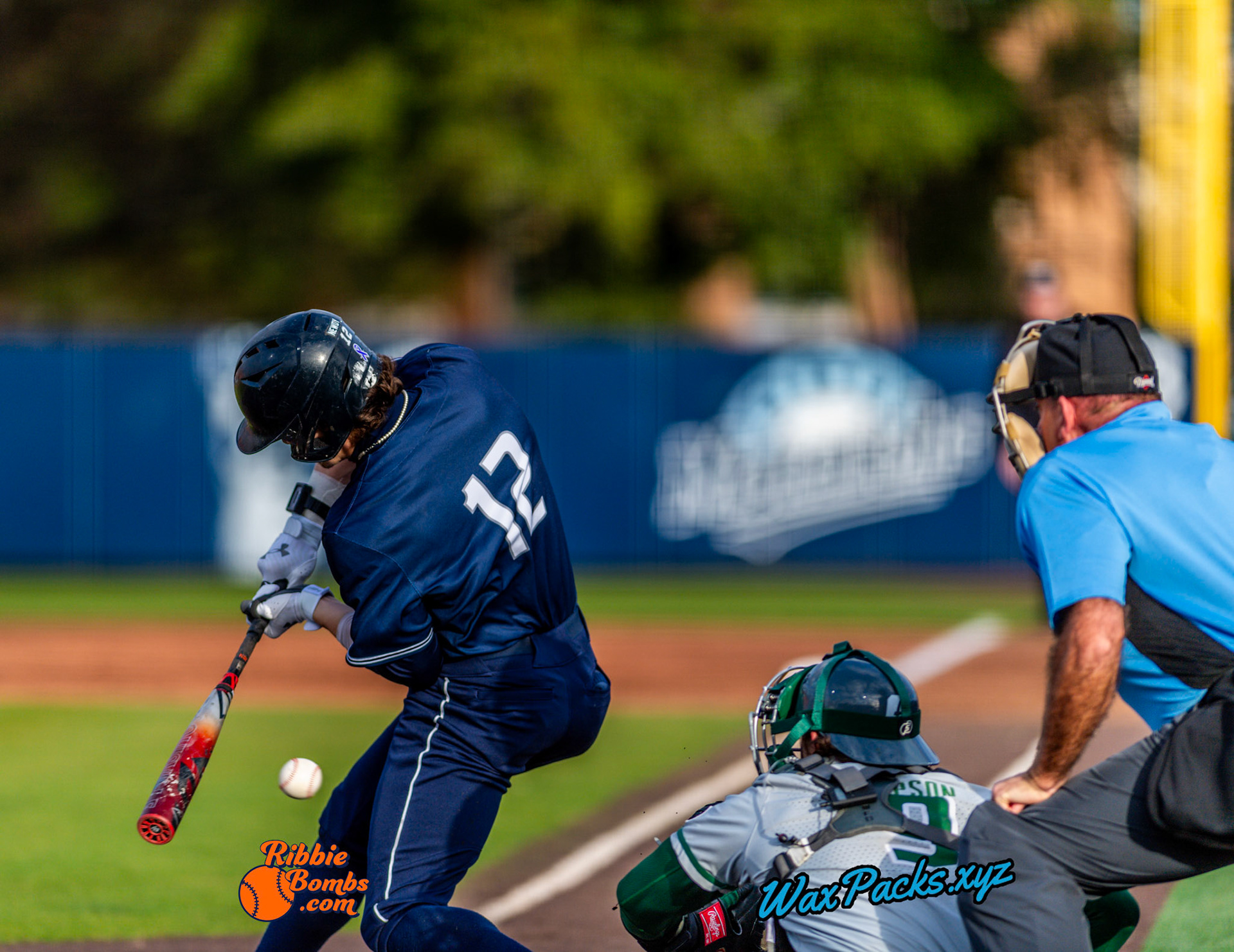 Outfielder Steven Meier (12) of Old Dominion is at-bat in the bottom of the second inning in the second game of a 3-game weekend series. The Monarchs defeated the 49ers, 4-1, at Bud Metheny Baseball Stadium on the campus of Old Dominion University in Norfolk, VA, on Saturday, March 2, 2024.  (Photo Credit Chad W. via www.WaxPax.xyz via Getty Images, Copyright © WaxPacks.xyz WaxPacks.xyz™ 2024)