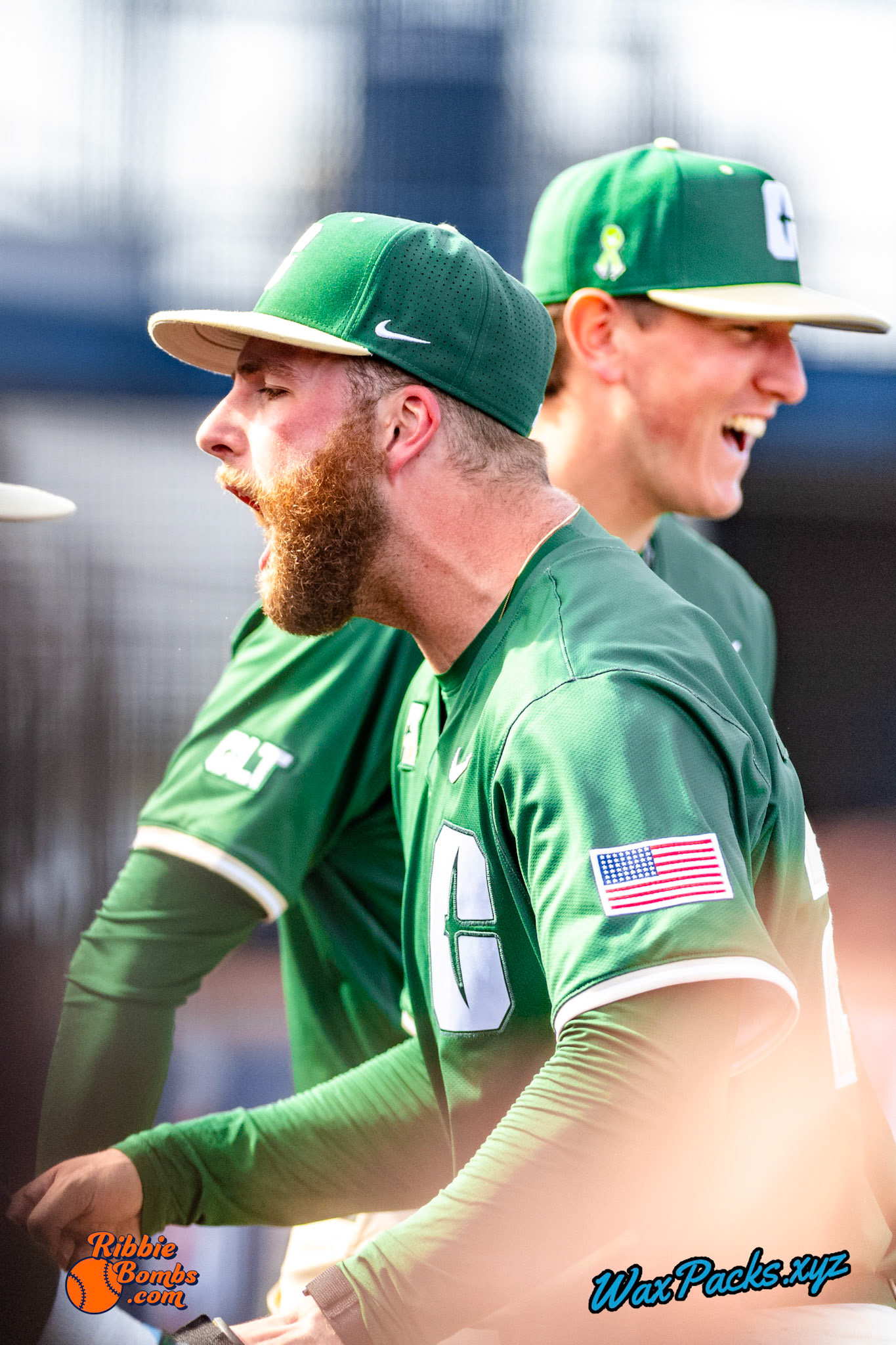 Relief Pitcher Adam Staton (21) of UNC Charlotte is pumped up after closing out the bottom of the fourth inning in the third game of a three-game weekend series. The Monarchs defeated the 49ers, 3-0, at Bud Metheny Baseball Stadium on the campus of Old Dominion University in Norfolk, VA, on Sunday, March 3, 2024.(Photo Credit Chad W. via www.WaxPax.xyz via Getty Images, Copyright © WaxPacks.xyz WaxPacks.xyz™ 2024)