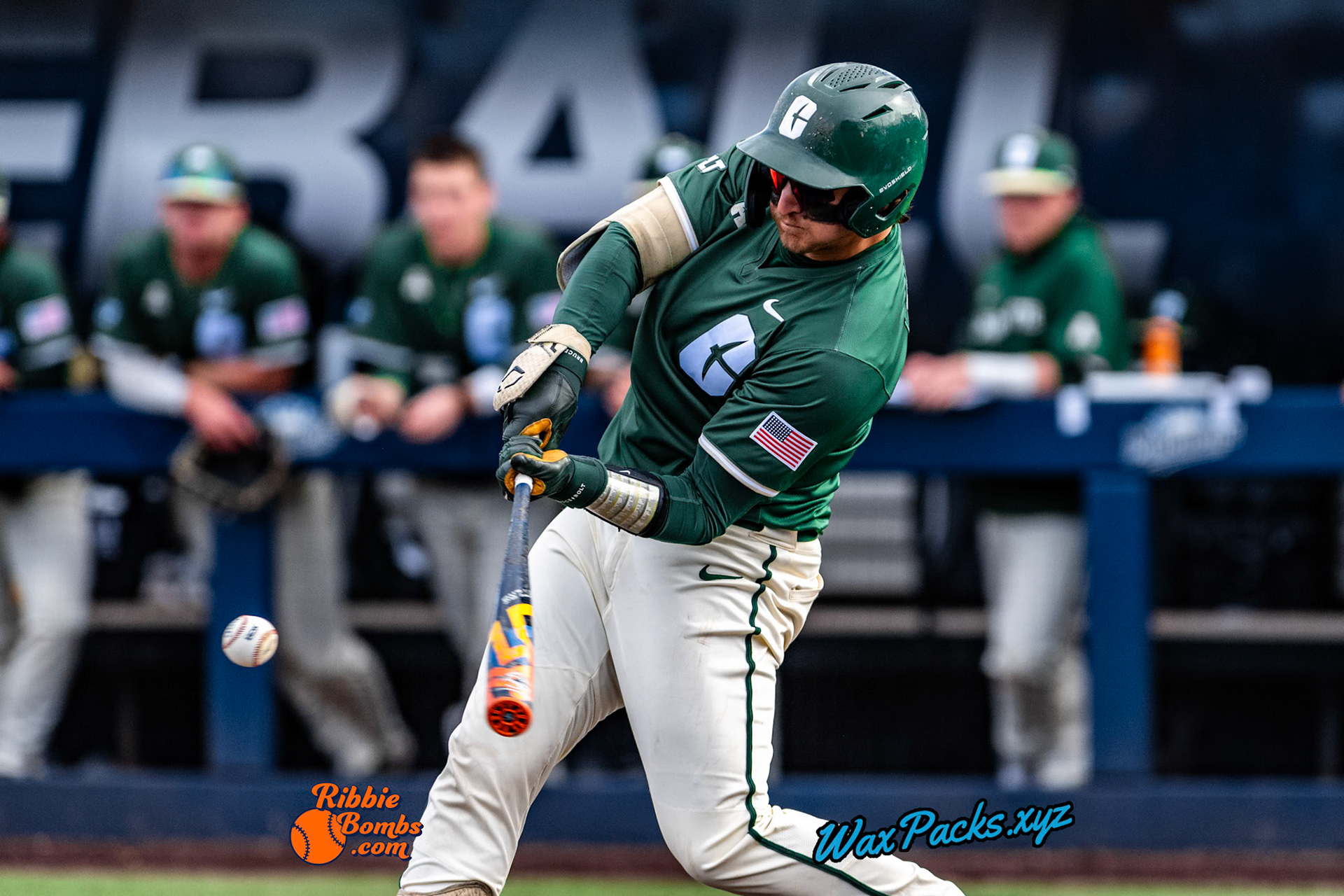 Catcher Kaden Hopson (9) of Charlotte struck out swinging in the 8th inning of the third game of a three-game weekend series. The Monarchs defeated the 49ers, 3-0, at Bud Metheny Baseball Stadium on the campus of Old Dominion University in Norfolk, VA, on Sunday, March 3, 2024. (Photo Credit Chad W. via www.WaxPax.xyz via Getty Images, Copyright © WaxPacks.xyz WaxPacks.xyz™ 2024)