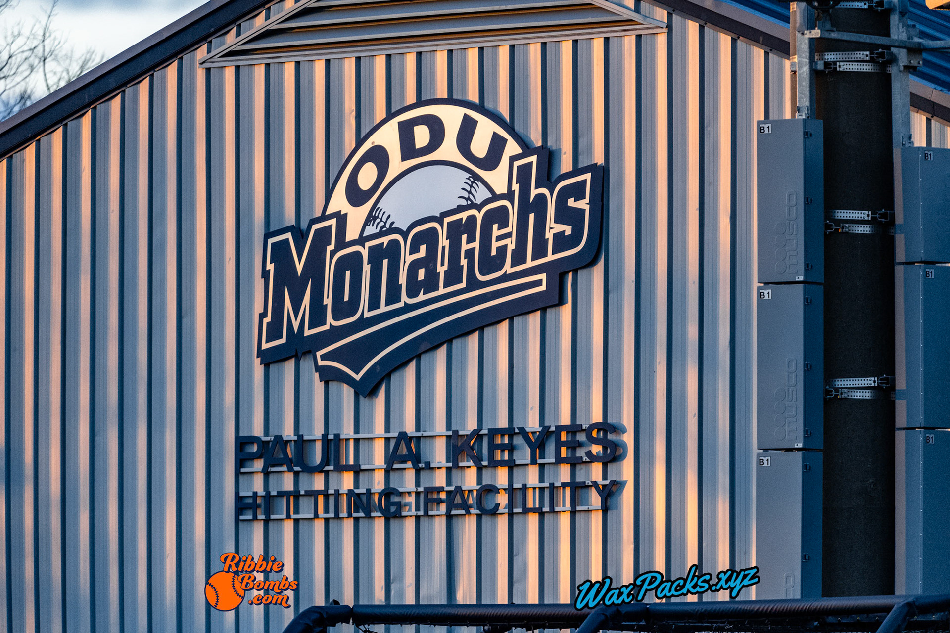 Monarchs Hitting Facility at sunset on the campus of Old Dominion University in  Norfolk, VA. Saturday, March 2, 2024.  (Photo Credit Chad W. via www.WaxPax.xyz via Getty Images, Copyright © WaxPacks.xyz WaxPacks.xyz™ 2024)