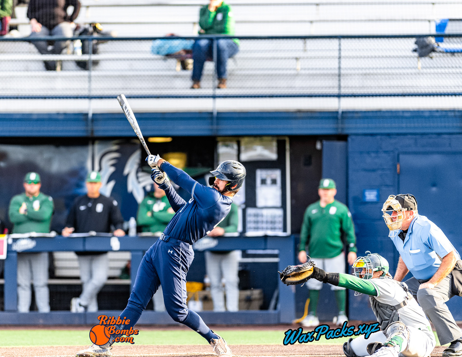 Designated hitter Jake Ticer (9) of Old Dominion at-bat in the bottom of the fifth inning in the second game of a 3-game weekend series. The Monarchs defeated the 49ers, 4-1, at Bud Metheny Baseball Stadium on the campus of Old Dominion University in Norfolk, VA, on Saturday, March 2, 2024.  (Photo Credit Chad W. via www.WaxPax.xyz via Getty Images, Copyright © WaxPacks.xyz WaxPacks.xyz™ 2024)