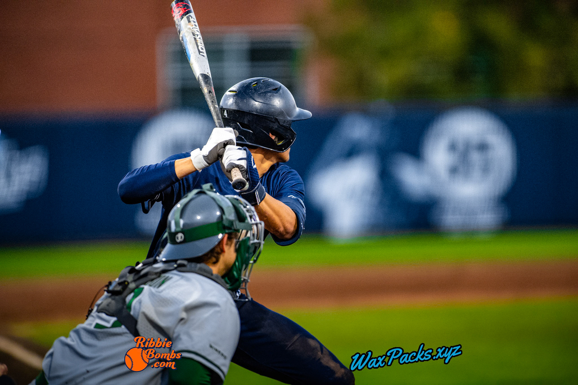 Shortstop Kyle Edwards (4) of Old Dominion hitting the second game of a three-game weekend series. The Monarchs defeated the 49ers, 4-1, at Bud Metheny Baseball Stadium on the campus of Old Dominion University in Norfolk, VA, on Saturday, March 2, 2024.  (Photo Credit Chad W. via www.WaxPax.xyz via Getty Images, Copyright © WaxPacks.xyz WaxPacks.xyz™ 2024)