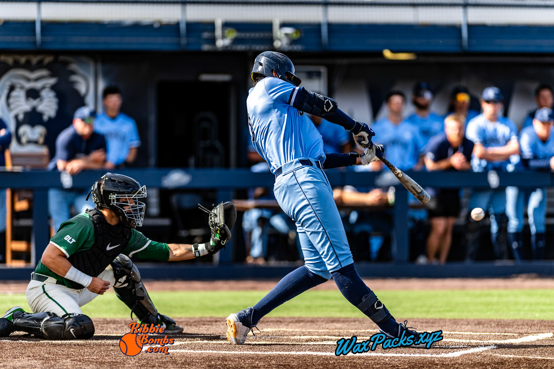 Designated hitter Jake Ticer (9) of Old Dominion grounded out to the shortstop in the bottom of the third inning in the third game of a 3-game weekend series. The Monarchs defeated the 49ers, 3-0, at Bud Metheny Baseball Stadium on the campus of Old Dominion University in Norfolk, VA, on Sunday, March 3, 2024.(Photo Credit Chad W. via www.WaxPax.xyz via Getty Images, Copyright © WaxPacks.xyz WaxPacks.xyz™ 2024)
